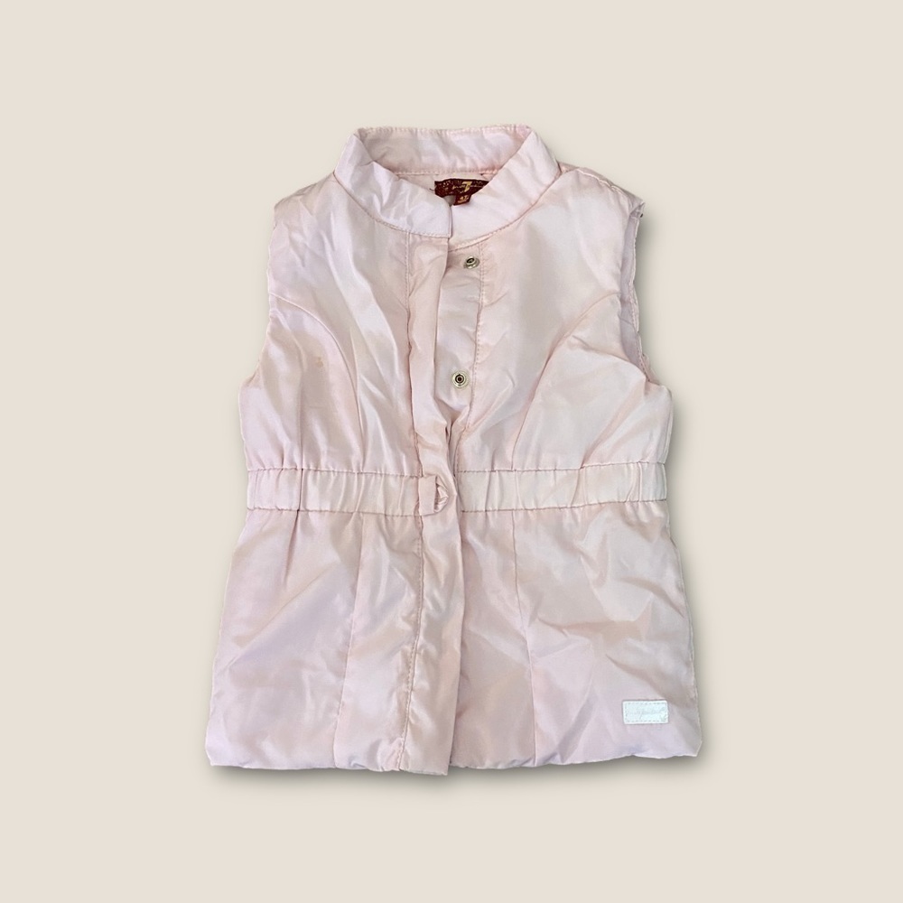7 For All Mankind Sleeveless Puffer Vest Light Pink 4T